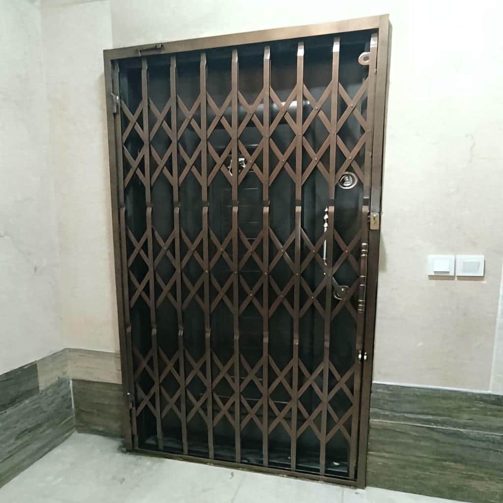 خرید درب آکاردئونی آپارتمان ضدزنگ در عظیمیه کرج